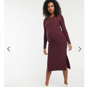 ASOS Maternity Nursing Ribbed Dress